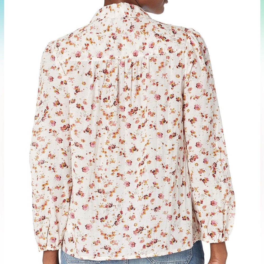 LUCKY BRAND NWT WOMEN’S LONG SLEEVE BUTTON UP SHIRT ONE POCKET POET SHIRT - Picture 3 of 13